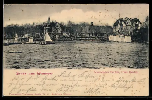 AK Berlin-Wannsee, Schwedischer Pavillon, Franz Eberlein