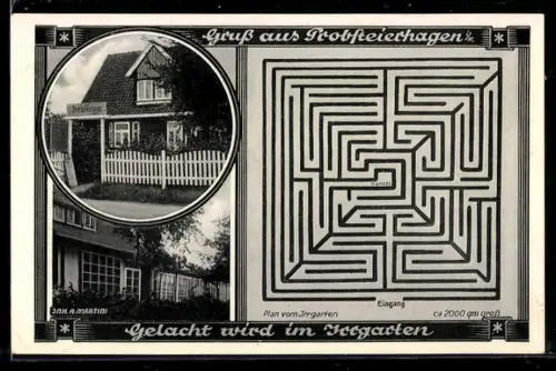 AK Probsteierhagen i. H., Seidenraupenzucht Zum Irrgarten A. Martini