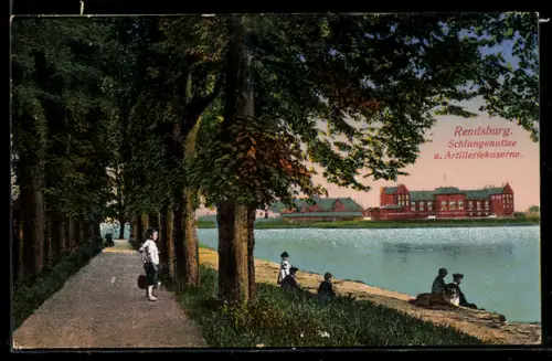AK Rendsburg, Schlangenallee und Artilleriekaserne