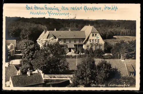 AK Glücksburg, Landfrauenschule, Aussenansicht