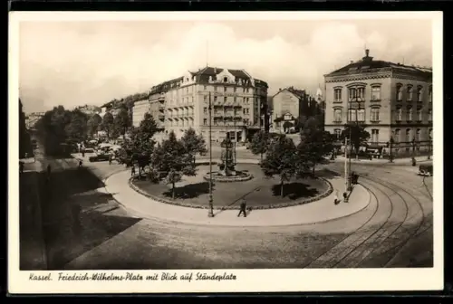 AK Kassel, Friedrich-Wilhelms-Platz mit Blick auf Ständeplatz