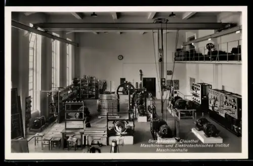 AK Clausthal, Bergakademie, Maschinen- und Elektrotechnisches Institut, Maschinenhalle, Innenansicht