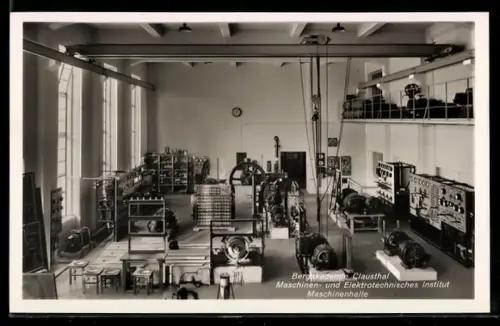 AK Clausthal, Bergakademie, Maschinen- und Elektrotechnisches Institut, Maschinenhalle, Innenansicht