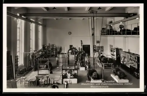 AK Clausthal, Bergakademie, Maschinen- und Elektrotechnisches Institut, Maschinenhalle, Innenansicht