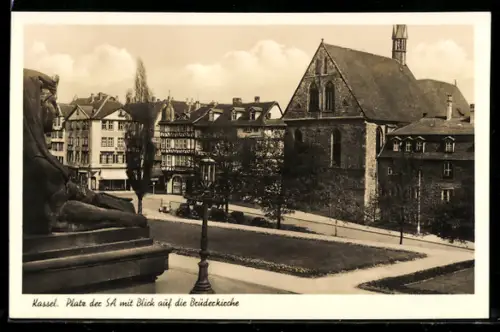 AK Alt-Kassel, Platz der SA mit Blick auf die Brüderkirche