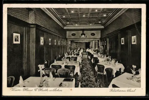 AK Berlin-Tiergarten, Wein-Haus C. Huth u. Sohn, Feldherren-Saal, Potsdamer Str. 139, Linkstr. 45