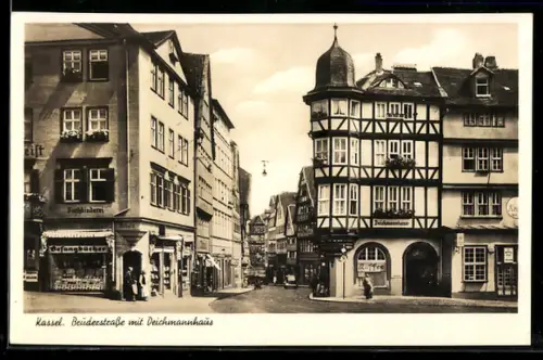 AK Kassel, Brüderstrasse und Deichmannhaus