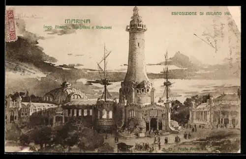 AK Milano, Esposizione di Milano 1906, Marina, Ausstellung