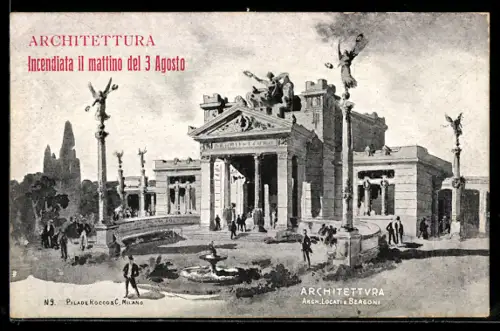 AK Esposizione Di Milano 1906, Architettvra, Ausstellung