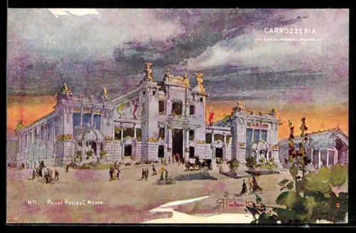 Künstler-AK Milano, Esposizione 1906, Carrozzeria