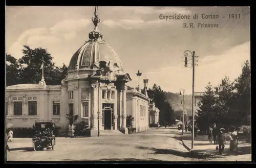 AK Torino, Esposizione 1911, R. R. Privative