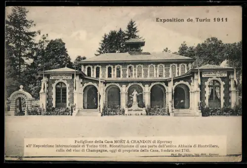 AK Turin, Exposition 1911, Padiglione della Casa Moet & Chandon di Epernay