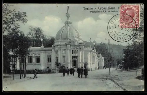 AK Torino, Esposizione1911, Padiglione R. R. Privative