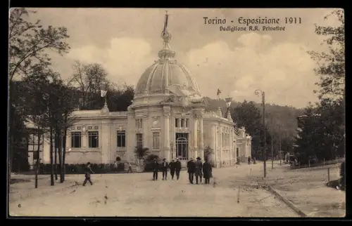 AK Torino, Esposizione 1911, Padiglione R. R. Privative