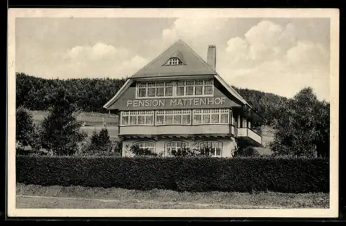 AK Schluchsee /Schwarzwald, Pension Mattenhof, Bes. Fr. Wacker