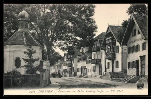 AK Diessen a. Ammersee, Sicht in die Prinz Ludwig-Strasse