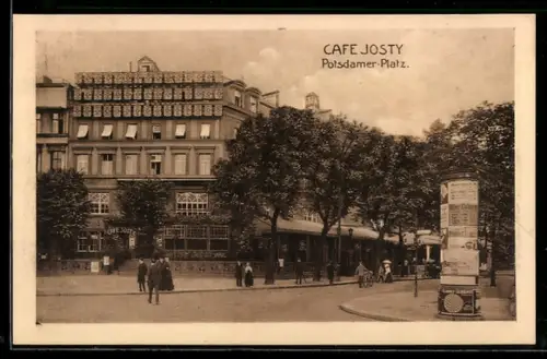 AK Berlin-Tiergarten, das Cafe Josty am Potsdamer Platz