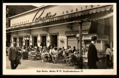 AK Berlin-Charlottenburg, Cafe Berlin, Kurfürstendamm 23