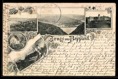 Vorläufer-AK Boppard, 1892, Pension Henzler, Marienberg, Seminar