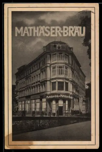 AK Leipzig, Gasthaus Mathäser-Bräu Oskar Fischer