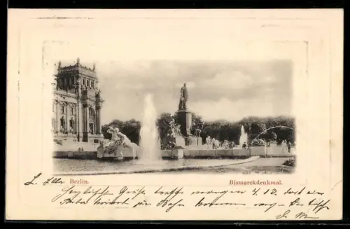 AK Berlin-Tiergarten, Bismarckdenkmal