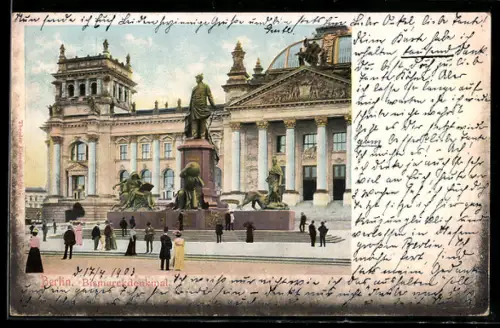 AK Berlin-Tiergarten, Bismarck-Denkmal