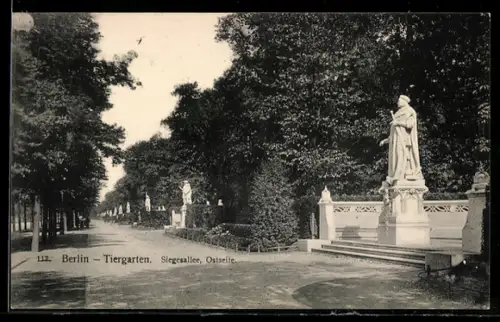 AK Berlin-Tiergarten, Siegesallee, Ostseite