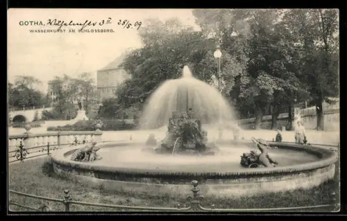 AK Gotha, Wasserkunst am Schlossberg