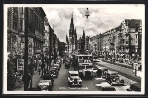 AK Berlin-Charlottenburg, Tauentzienstrasse aus der Vogelschau