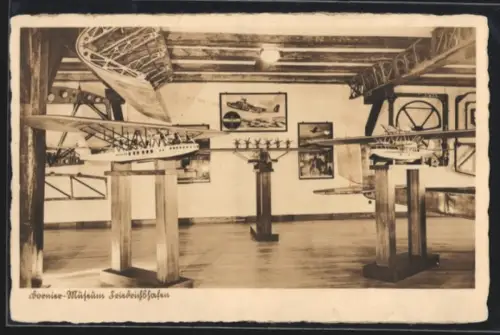 AK Friedrichshafen, Dornier-Museum, Wasserflugzeugmodelle
