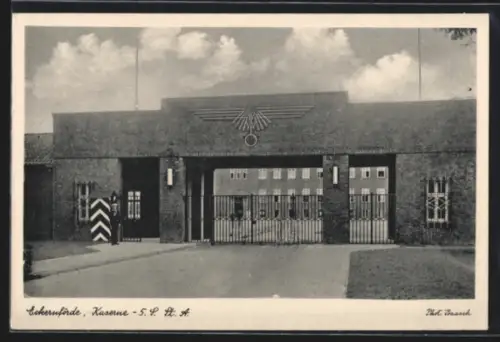AK Eckernförde, Kaserne 5. S. St. A., Haupteingang