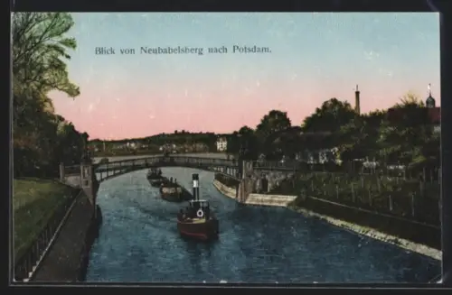 AK Potsdam, Blick von Neubabelsberg nach dem Ort