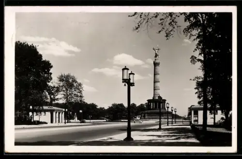 AK Berlin-Tiergarten, Ost-West-Achse, Siegessäule