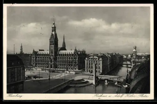AK Hamburg, Rathaus am Platz