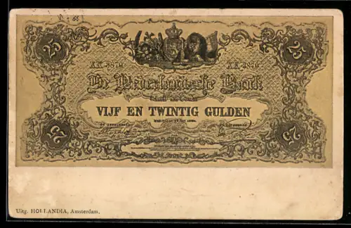 AK Vijf en Twintig Gulden, De Nederlandsche Bank