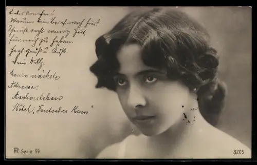 Künstler-AK Photochromie Nr. 8205: Junges Mädchen, Portrait