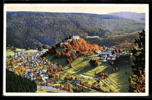 AK Photochromie NR. 5017: Luftaufnahme eines Ortes