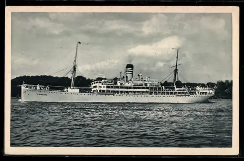 AK Passagierschiff Wangoni der Woermann-Linie Hamburg auf der Unterelbe