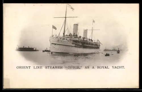 AK Dampfer Ophir im Einsatz als Britische Königliche Yacht