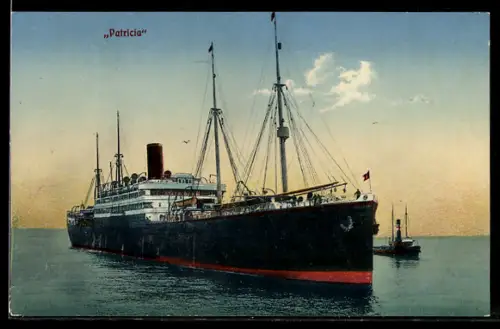 AK Passagierschiff Patricia, Bugansicht Steuerbordseite