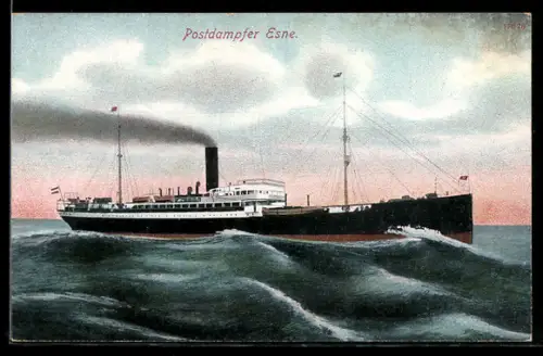 AK Passagierschiff Esne in bewegter See