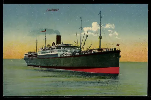 AK Passagierschiff Pretoria auf hoher See