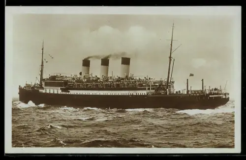 AK Passagierschiff Cap Polonio der Hamburg-Südamerikanischen Dampfschifffahrtsgesellschaft hohe Fahrt laufend