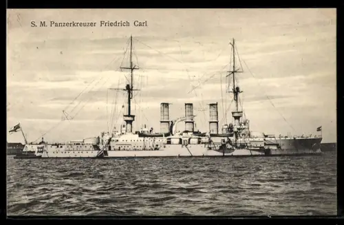 AK Panzerkreuzer S.M.S. Friedrich Carl querab von Steuerbord, Kriegsschiff