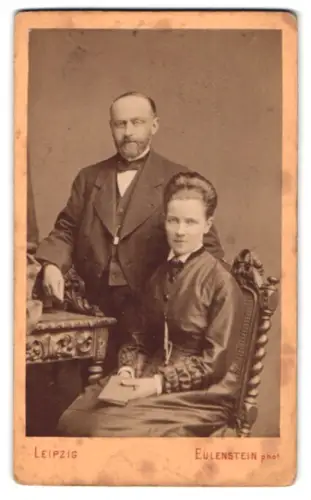 Fotografie Eulenstein, Leipzig, Zeitzer Strasse 34, Ida mit ihrem Ehemann