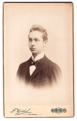 Fotografie F. Gödel, Troppau, Töpfergasse 3, Albert Zobel im Porträt