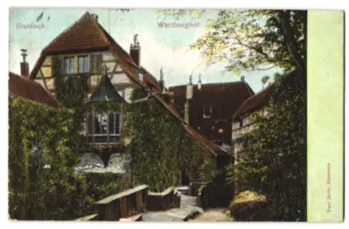Relief-AK Eisenach, Wartburg, Hofansicht