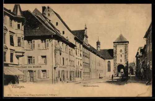AK Villingen, Bickenstrasse mit Gasthaus zum Bären