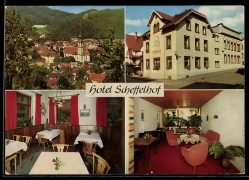 AK Waldkirch /Schwarzw., Hotel Scheffelhof, Innenansichten