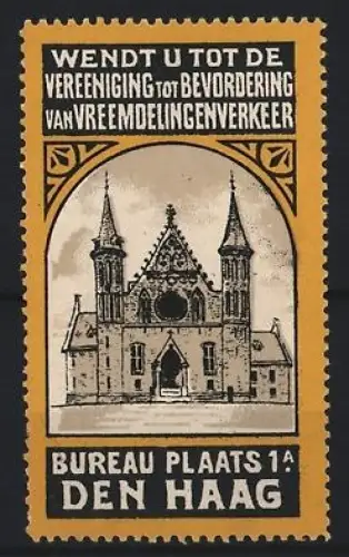 Reklamemarke Den Haag, Vereniging tot Bevordering van Vreemdelingenverkeer, Gebäude mit Türmen